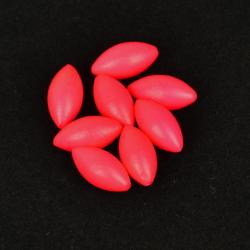 Perles Flottantes Sunset Ovales Fluo Rouge x20 7x15MM