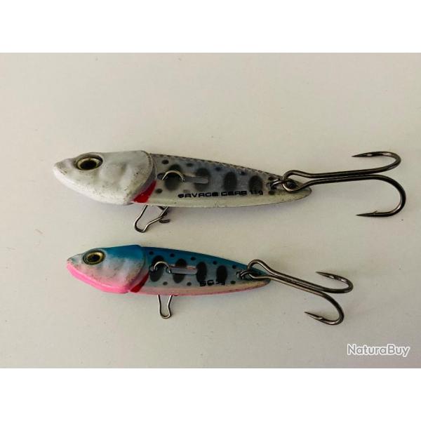 Lot X 2 :  Lame Mtallique Savage Gear Minnow Switch Blade 3,8cm/5gr/ 5cm/11gr