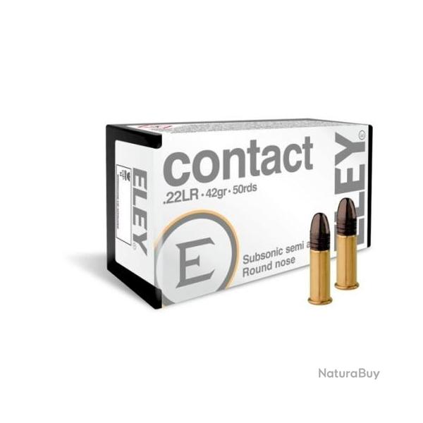 Cartouches ELEY contact 42gr Cal. 22LR - Boite de 50 units