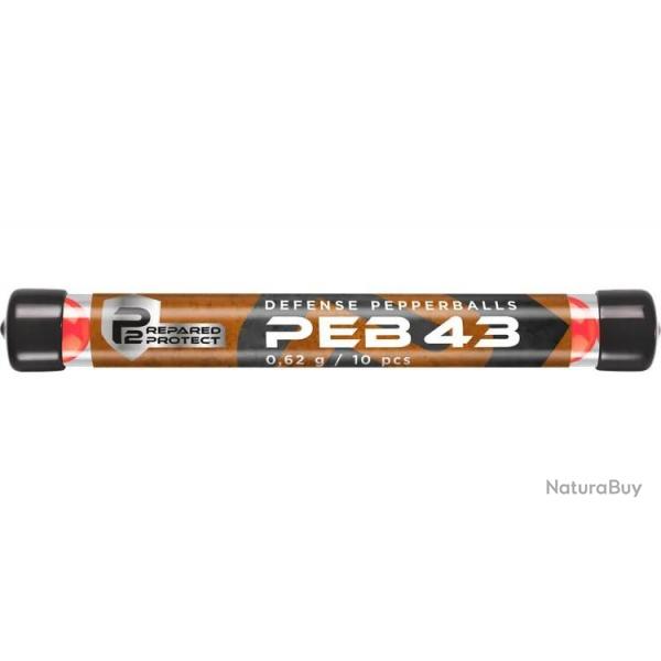 UMAREX T4E - PEB 43 - TUBE DE 10 BILLES DE DFENSE AU POIVRE