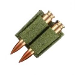 Cartouchiere 2 munitions Kaki - Velcro