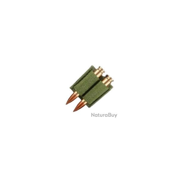 Cartouchiere 2 munitions Kaki - Velcro