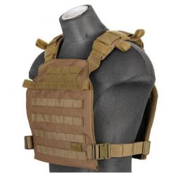 Gilet léger Lancer Tactical Plate carrier 1000D - Coyote Brown