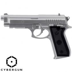 Pistolet airsoft PT92 silver CO2 BAX 6mm FULL METAL 14BB's 1,1 J - Type Beretta Taurus PT92