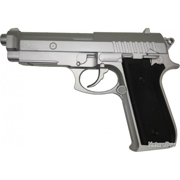 CYBERGUN PT92 silver Co2 BAX 6mm tout metal 15BB's 0,9 J