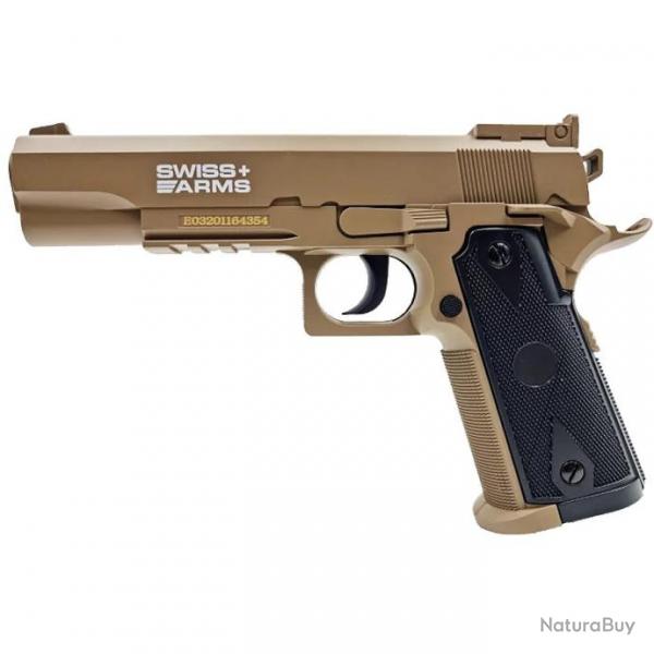 Pistolet Swiss Arms P1911 Match TAN - calibre 4,5mm semi auto