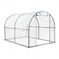 Serre de jardin tunnel grünwald en acier et PVC 200 x 300 x 190 cm 03_0008257