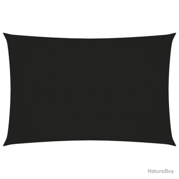 Voile toile d'ombrage parasol tissu oxford rectangulaire 3 x 5 m noir 02_0009682