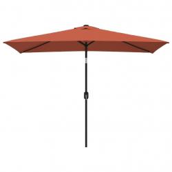 Parasol avec mât en métal 300 x 200 cm terre cuite 02_0008136