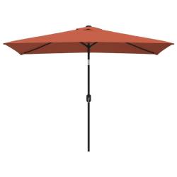 Parasol avec mât en métal 300 x 200 cm terre cuite 02_0008136