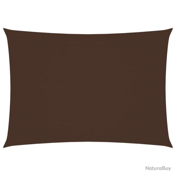 Voile toile d'ombrage parasol tissu oxford rectangulaire 3 x 4,5 m marron 02_0009673