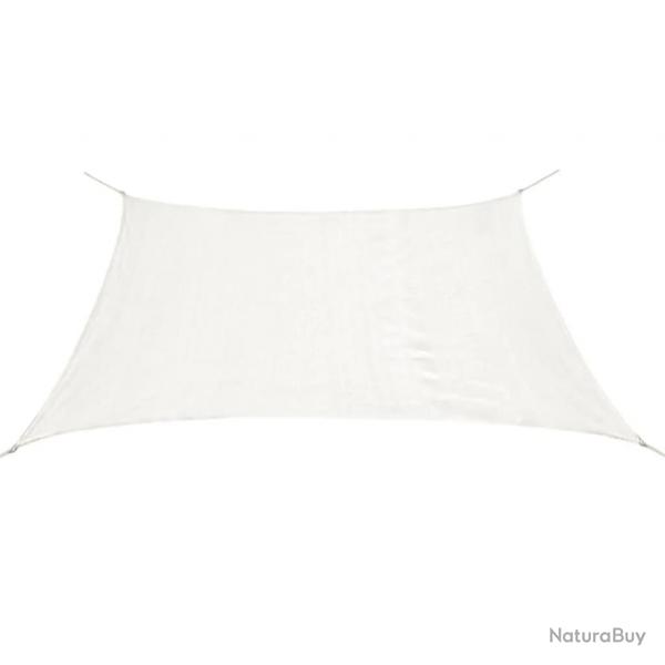 Voile d'ombrage PEHD rectangulaire 4 x 6 m blanc 02_0009446