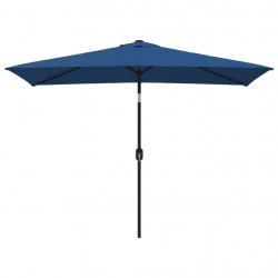 Parasol d'extérieur avec poteau en métal 300 x 200 cm azuré 02_0008282
