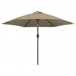 Parasol d'extérieur avec poteau en métal 300 cm taupe 02_0008281