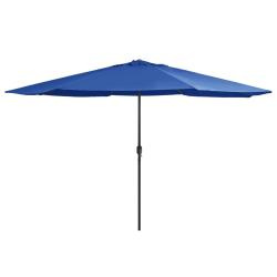 Parasol d'extérieur avec mât en métal 400 cm bleu azuré 02_0008264