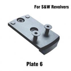 Embase montage pour point rouge Revolver Smith & Wesson carcasse K L N X - Modèle 6