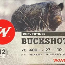 Chevrotines Winchester Buckshot Cal.12/70 38g 27 grains par 10
