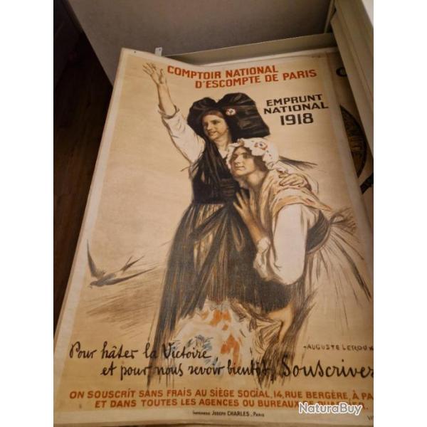 Affiche originale entoile emprunt 1918