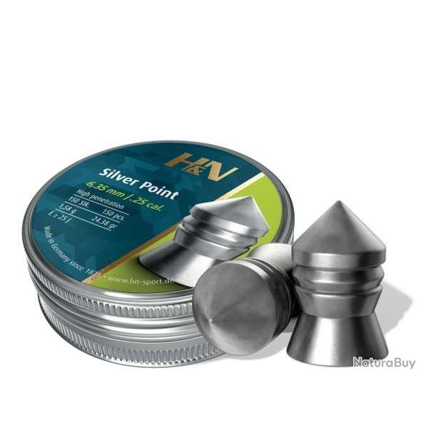 PLOMB H/N , MODELE: SILVER POINT 1,58gr , CALIBRE: 6,35. Lot de 2 boites de 150.