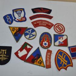 Lot de patchs US Américain Blindé 70Di 69DI 75Di  31 Division US WW2 1939/1945 (14)