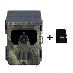 Caméra de chasse à charge solaire WiFi600Pro - 32G Bluetooth extérieure vidéo 4K 36MP