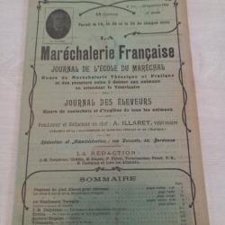 Livre la maréchalerie française 1904