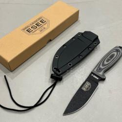 Couteau ESEE-4 manche gris/noir G10 3D