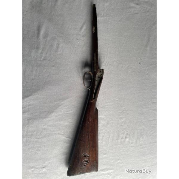 Pice --  crosse pour fusil de chasse juxtapos de collection, dbut 20ime