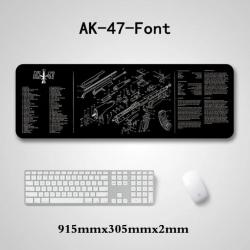 Tapis de démontage et nettoyage ou de souris AK 47: 91.5x30.5 cm