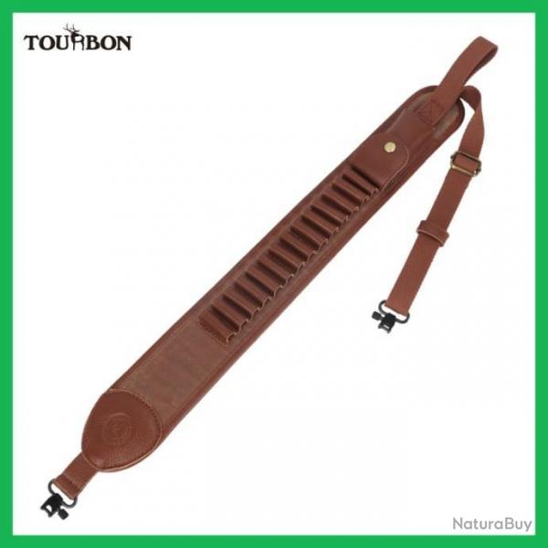 Tourbon Ceinture de fronde en toile porte-munitions, sangle d'paule pivotante