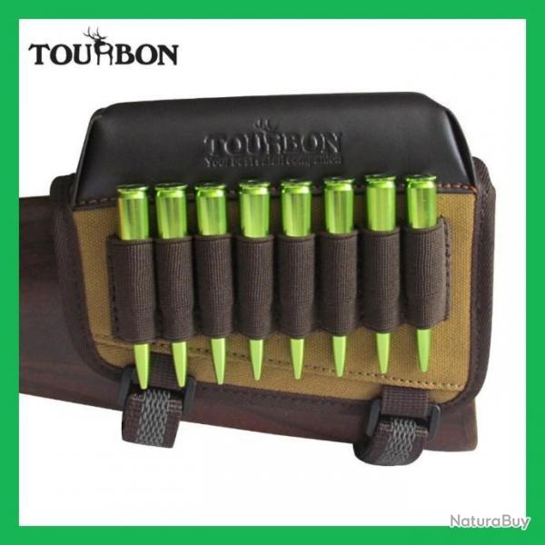 Tourbon repose-joue, support de cartouches, toile, gaucher pour le tir