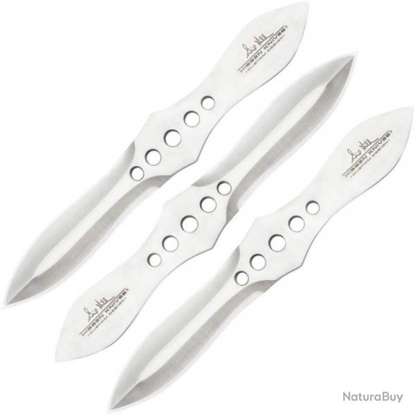 Set de 3 Couteaux de Lancer Hibben Master Throwing Knives Acier 3Cr13 Etui Nylon GH5118