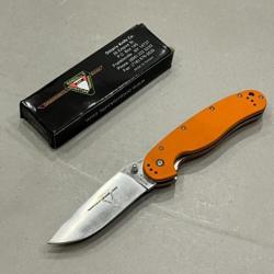 Couteau pliant ONTARIO AUS1 model 1 orange 22cm enchère