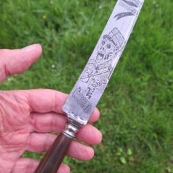 Couteau de tranchée artisanal ww1 14/18  france debout les morts verdun
