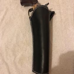 ETUI CEINTURE Colt 1851 / REMINGTON 1858 cuir EPAIS Noir pour DROITIER