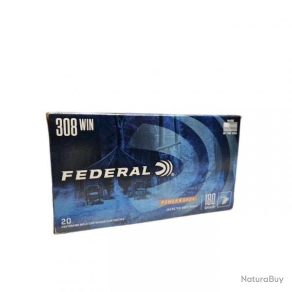 Munitions FEDERAL cal.308win power shok 180gr par 20