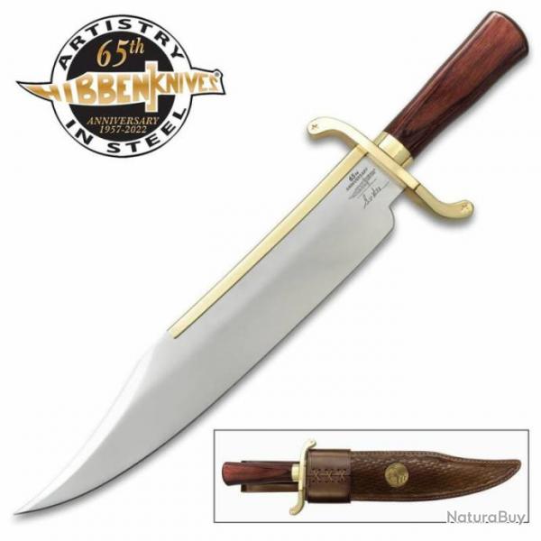 GH5121 Poignard Gil Hibben 65TH Anniversary Old West Bowie Lame Acier Inox Etui Cuir