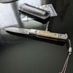 Rare couteau pliant 2 pièces du coutelier forgeron David Brenière