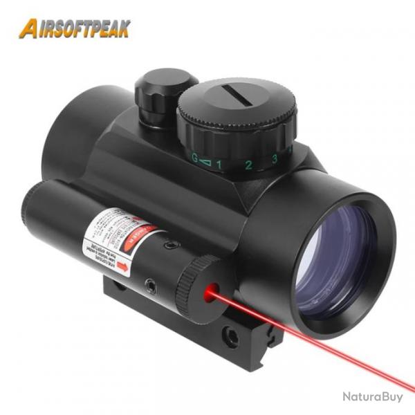 AirsoftPeak Viseur Point Rouge 1x40 Sans Pressure Switch - LIVRAISON GRATUITE !!!