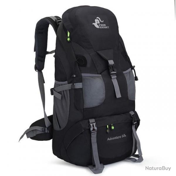 Sac  dos tanche pour randonne et Camping 50l Noir