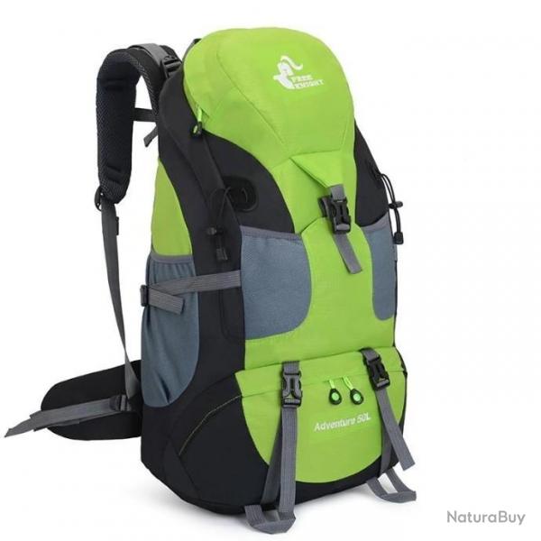 Sac  dos tanche pour randonne et Camping 50l Vert