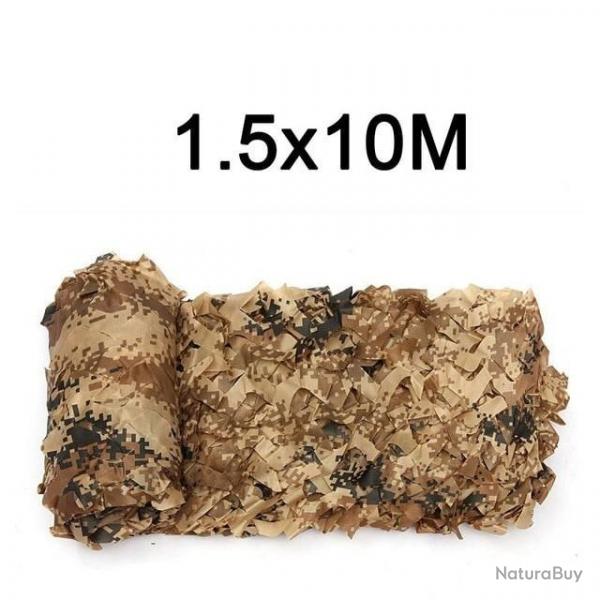 FILET DE CAMOUFLAGE DESERT 1.5 X 10 METRES