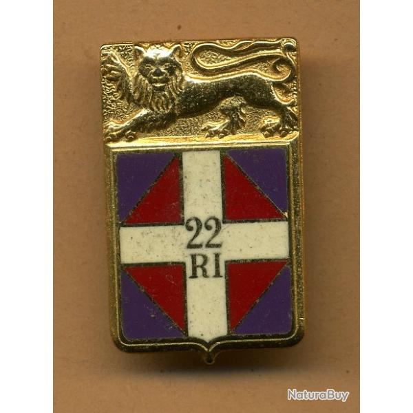 Insigne 22 RI - 22 Rgiment d'Infanterie