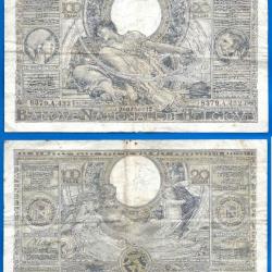 Belgique 100 Francs 1942 20 Belgas Billet Europe Nord Frs Frc Frcs