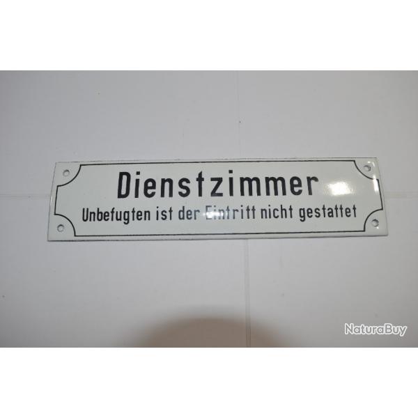 Ancienne plaque en mail  Bureau Personne non autorises Allemand  dcoration (15)