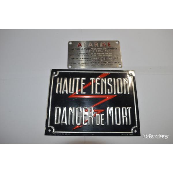 Anciennes Tles DANGER de mort  lectrique 1960/1970  dcoration (15)