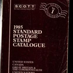 standard postage stamp catalogue 1985 vol 1 scott catalogue en anglais , canada ,united states,