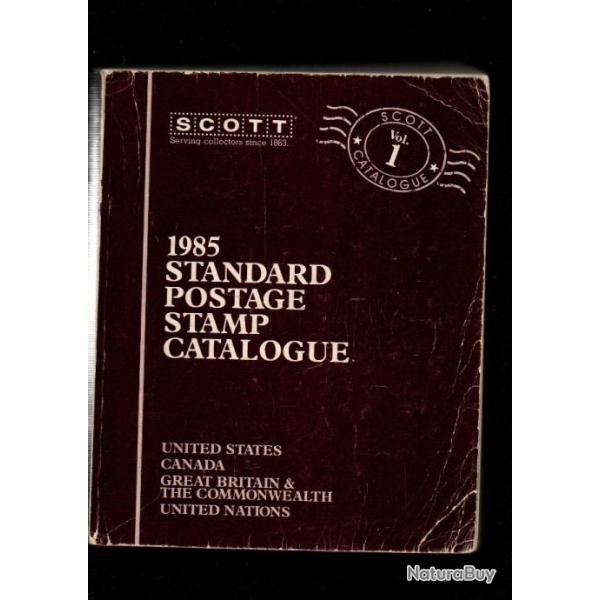 standard postage stamp catalogue 1985 vol 1 scott catalogue en anglais , canada ,united states,
