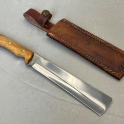 Couteau machette coupe coupe forgé 33cm bois d'olivier