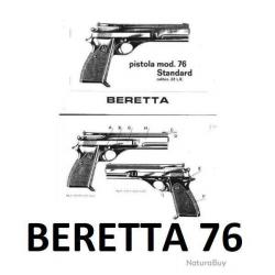 notice pistolet BERETTA 76 (envoi par mail) - VENDU PAR JEPERCUTE (m1995)